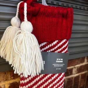 Set of TWO NWT Martha Stewart Christmas Stockings